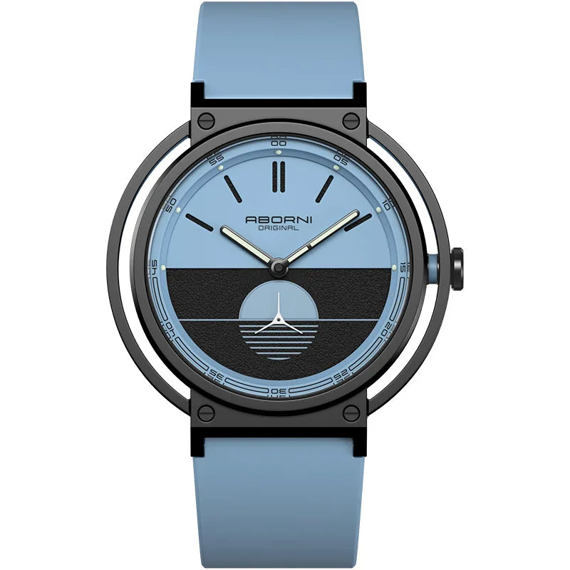 ABORNI Top Luxury Brand Quartz Watch Men Silicone Strap Military Watches Waterproof Fashion Male Wristwatch Relogio Masculino