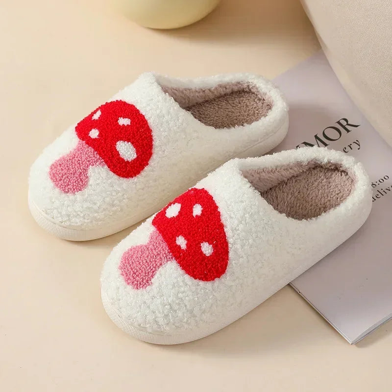 House Fuzzy Slipper Men Male Ghost Face Blue Evil Eye Home Shoes Plush Winter Warm Indoor Floor Non Slip Women Female Halloween