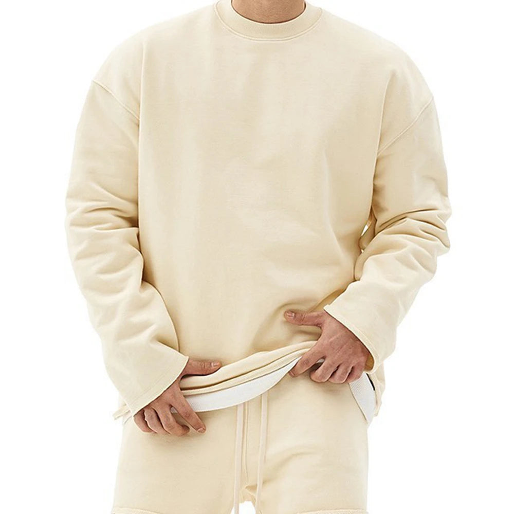 Mens Summer Cotton Sets Loose Sweatshirts Two-piece Kits Training Hoodie Pullover Hooded With Shorts Jogging Suits Streetwears