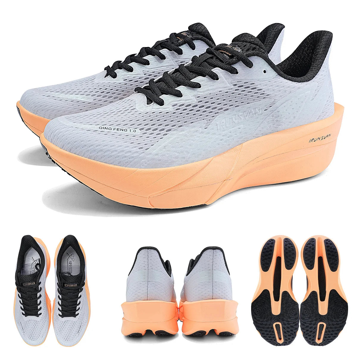 IRUNSVAN Surface 2000 Carbon Board Running Shoes Lightweight Shock-Absorbing Breathable Unisex Sports Shoes 130