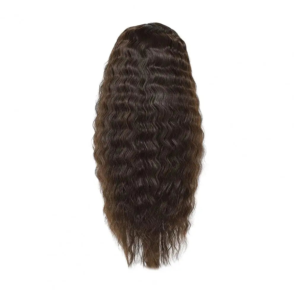 2024 Water Wave Long Curly Wig Jungle Wave Middle Split Glossy Hair Hair Extensions Human Wig African Brazilian Black Women Wig