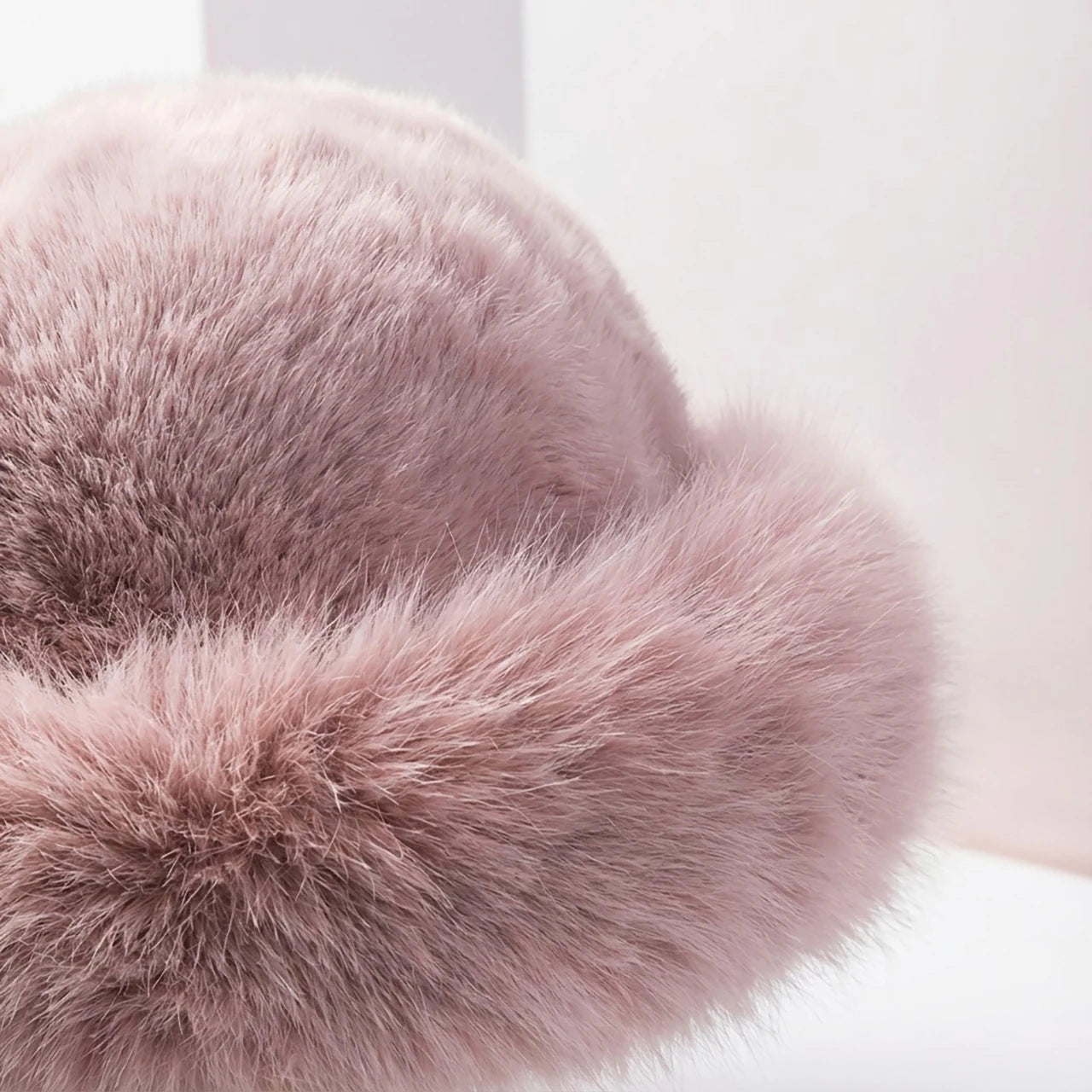 Fuffy Fur Kids Winter Hat Solid Color Thicken Plush Warm Mongolian Hats For Boys Girls Outdoor Cold-proof  Bucket Cap