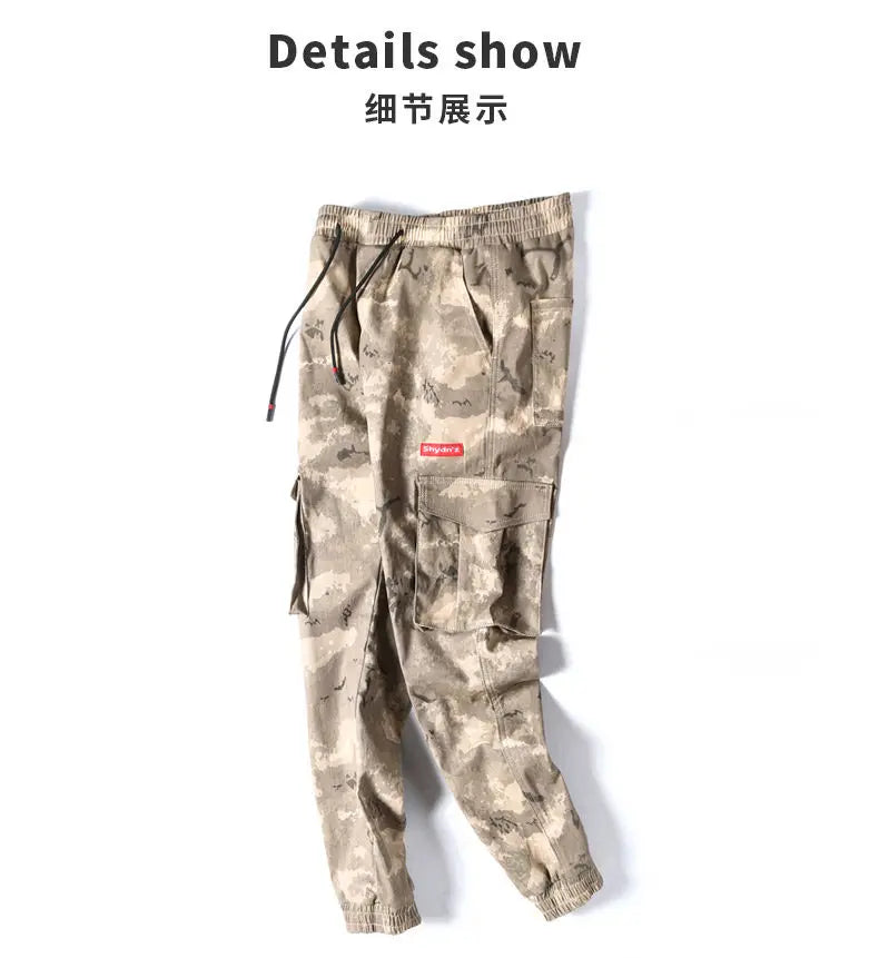 Workwear Camouflage Pants for Men - High-end Spring/autumn New Style Pants, Loose Fit, Casual, Rolled Cuffs, Durable