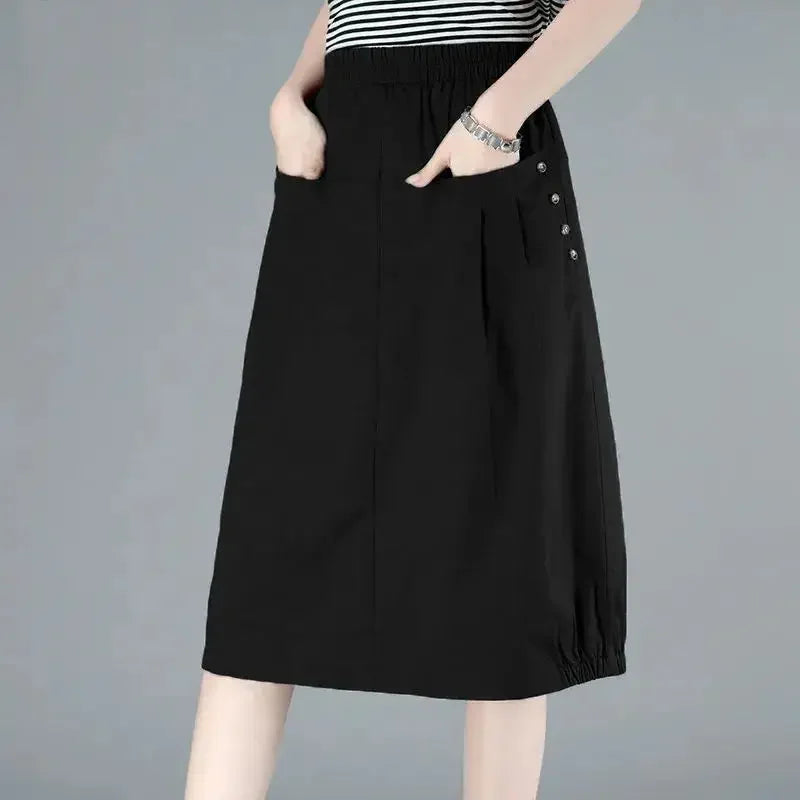 Female Skirts Korean Style A Line Women's Skirt Stylish Harajuku Premium Fashion Chic and Elegant Streetwear Modest Aesthetic V