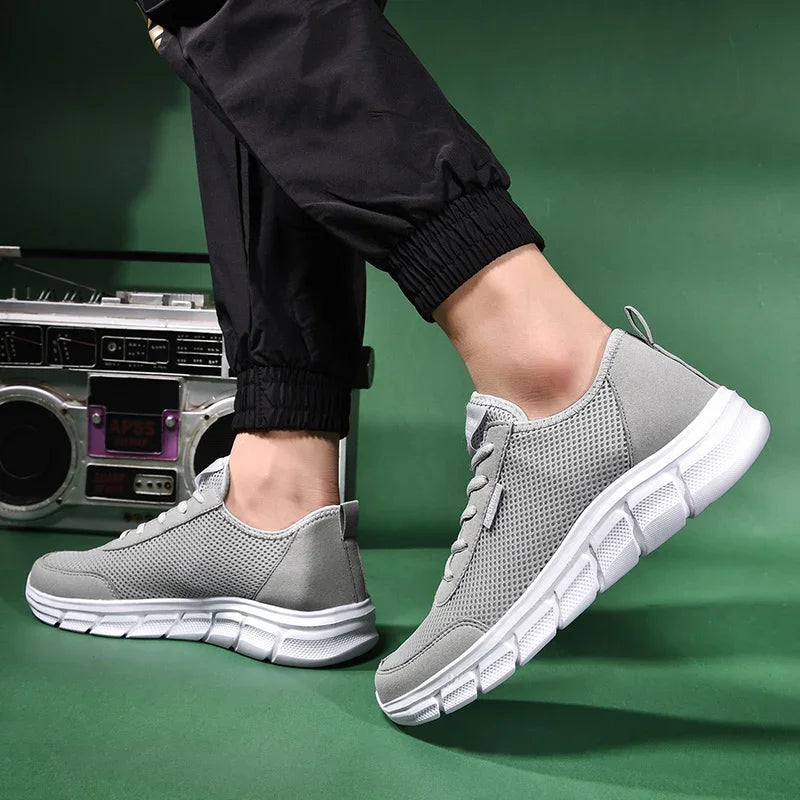MAEDEF New Sneakers Men's Breathable Mesh Lightweight Casual Walking Man Shoes Big Size 39-48 Comfortable Black Sneakers for Men
