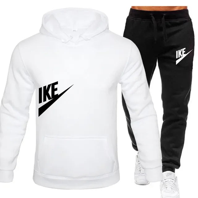 New autumn and winter jogging men's and women's sportswear set, a fashionable street hooded sweatshirt and pants 2-piece set