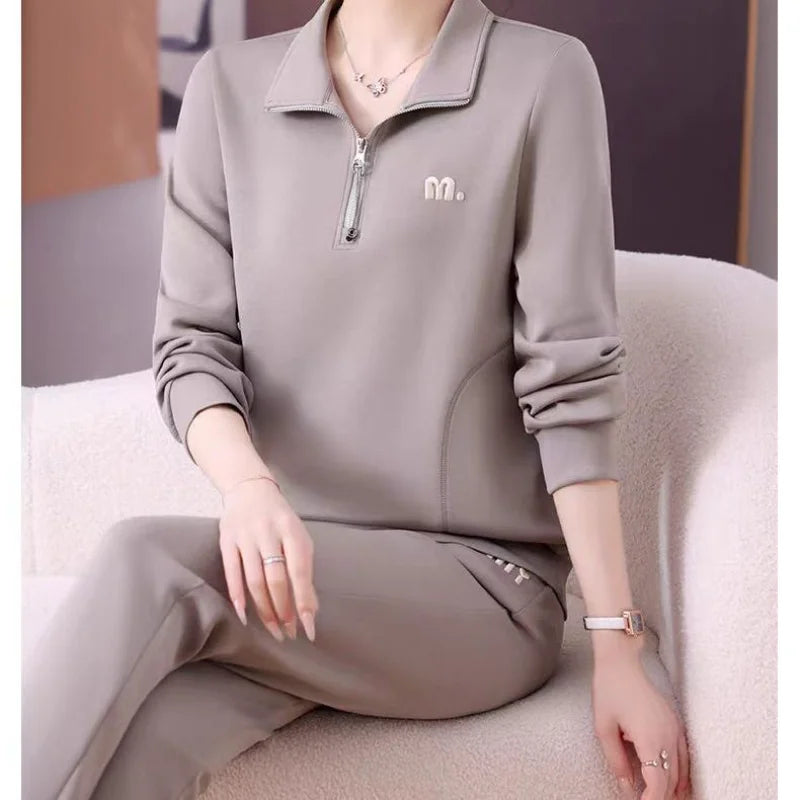 2025 Spring and Autumn New Women's Casual Sports Fashionable Young and Beautiful Two-Piece Set