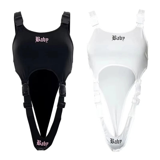 Sexy American Vintage Bodysuit Women Punk High Street Sleeveless Bodysuits Y2k Gothic Bodycon Tops Casual Jumpsuit Club Party