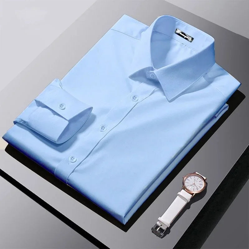 Red Men's Shirt Long Sleeve Slim Fit Business Suit Shirt Best Man Men's Large ropa clothing shirts for men