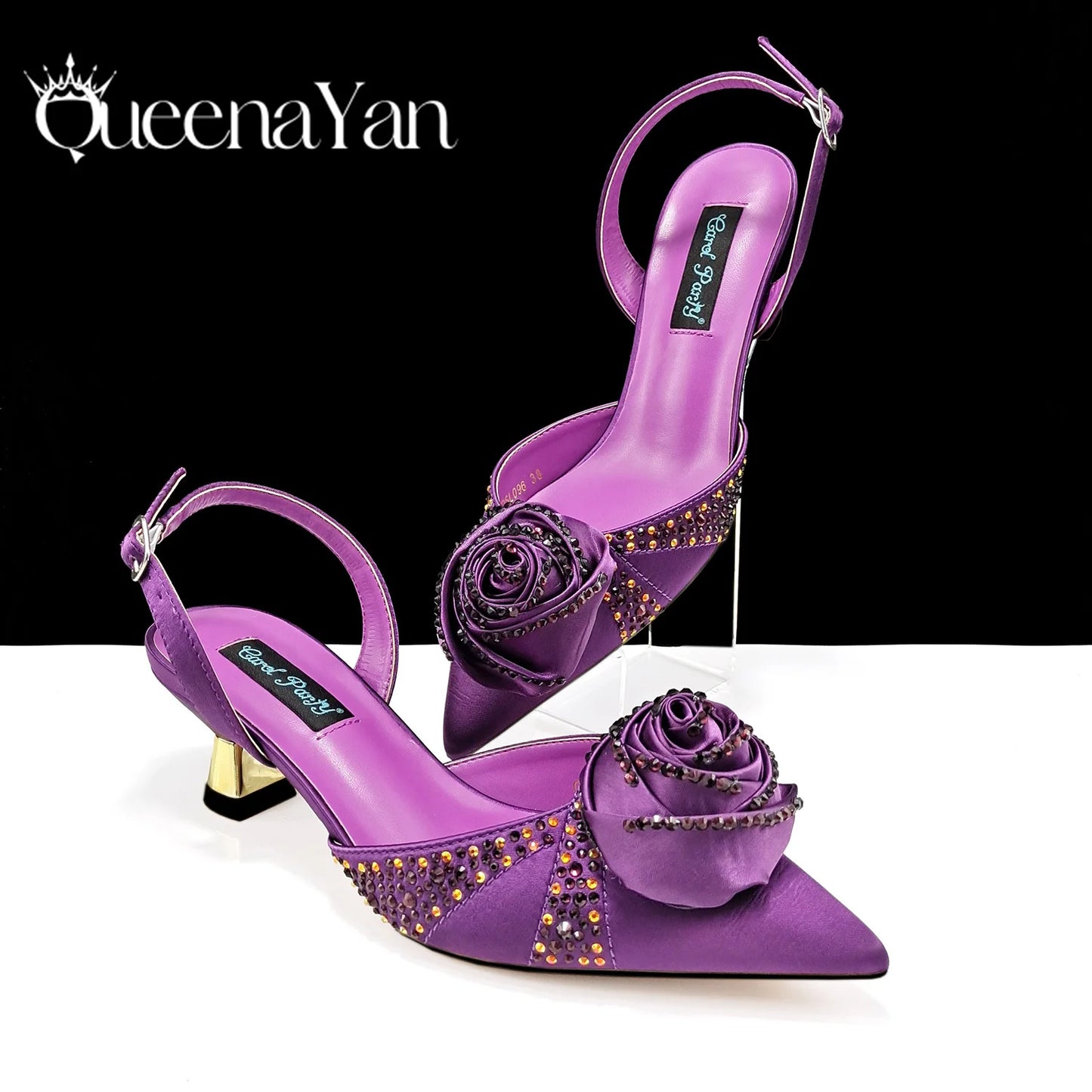 High Quality Women's Pumps Handmade Flowers Fashion Design For Nigeria Wedding Party Ladies Shoes