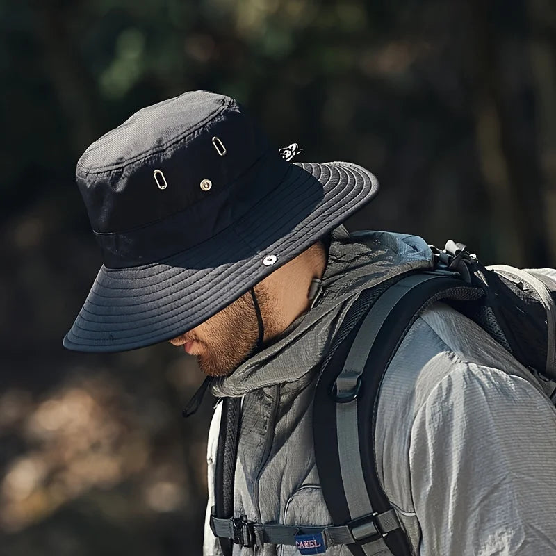 New Fisherman's Hat Fashionable and Versatile Sunscreen Mountaineering Hat Adjustable Breathable Waterproof Outdoor Camping Hat BAZAARHUBO