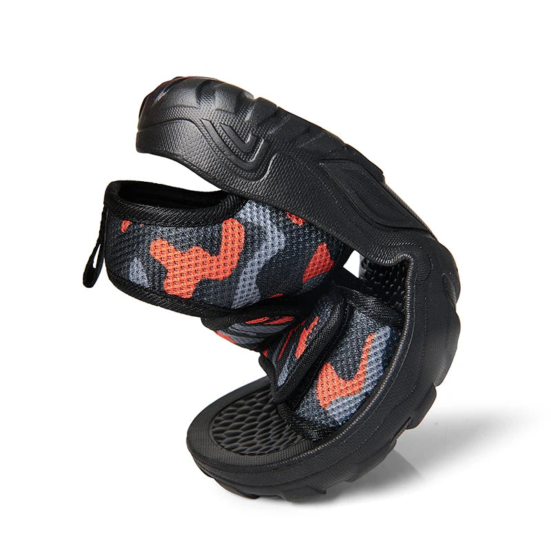 Men Sandals Summer Leisure Beach Holiday Outdoor Male Retro Comfortable Casual Sandals Breathable Mesh Men Flip Flops