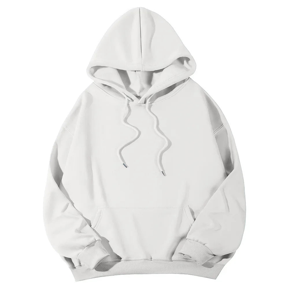 2026 Men's wide Hood Sweatshirt European and American men's and men Sweatshirt Solid Harajuku Long Sleeve Female Loose male Coat BAZAARHUBO