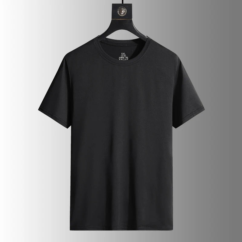 Summer ice silk short sleeved T-shirt for men and women, quick drying and breathable sports top, outdoor running duanT