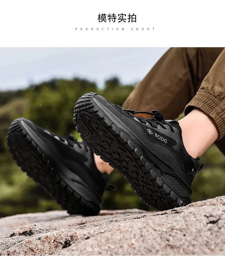 Men's Outdoor Off-Road Running Shoes, Lightweight Breathable Casual Shoes, Anti-slip Wear-resistant Hiking & Trekking Sneakers