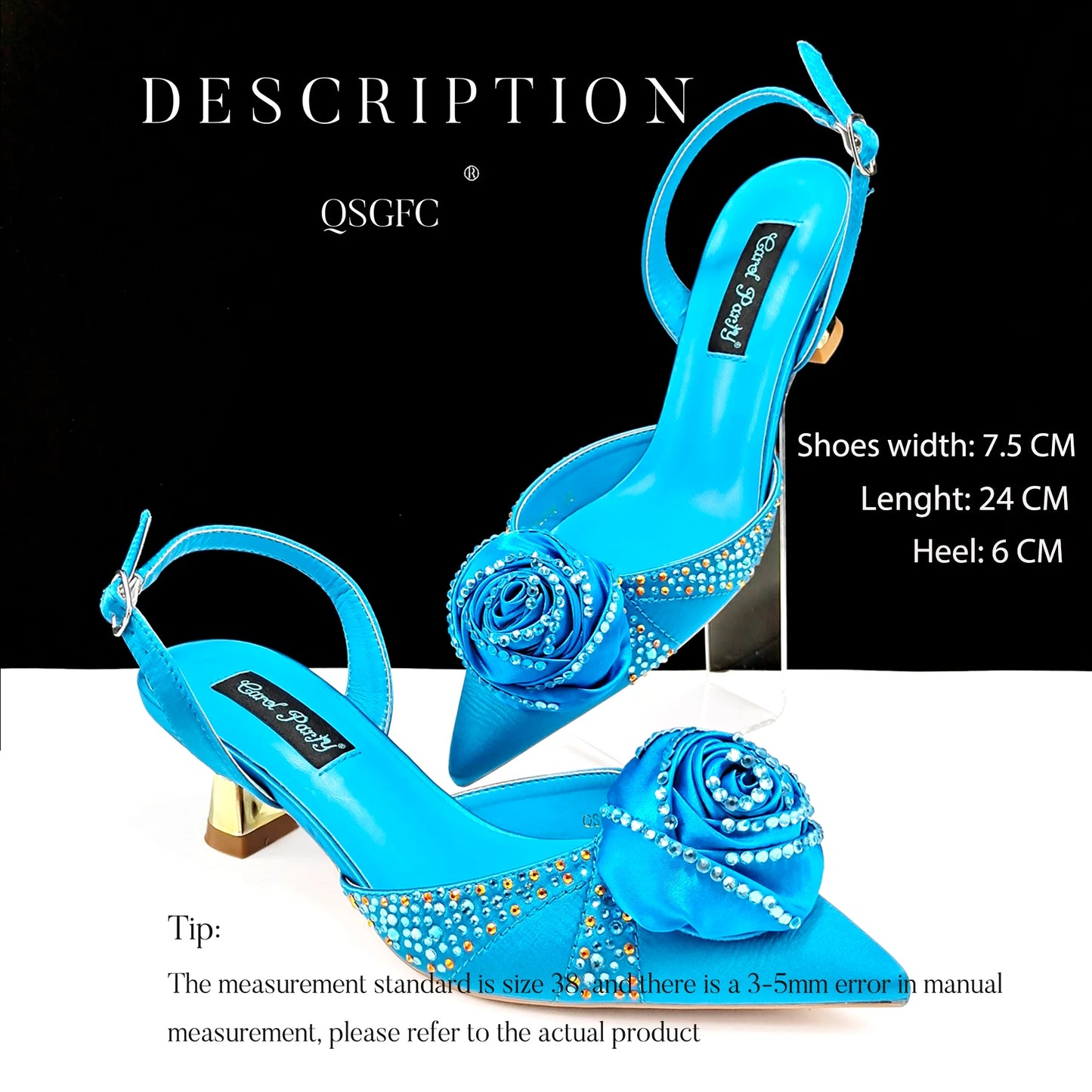 High Quality Women's Pumps Handmade Flowers Fashion Design For Nigeria Wedding Party Ladies Shoes