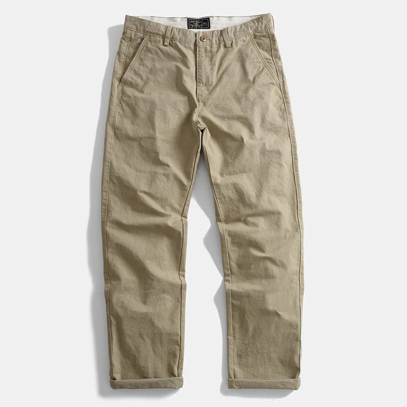 Casual Pants Men Solid Vintage Fashion Spring Autumn Harajuku Japanese Style All-match Straight Trousers New Pockets High Street