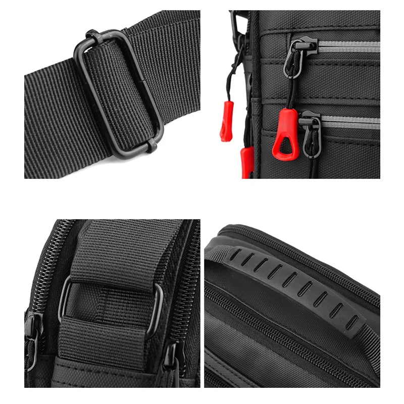 Stylish Minimalist Men's Shoulder Bag Large Capacity Multi-Compartment Men's Crossbody Bag Durable Men's Commuter Shoulder Bag
