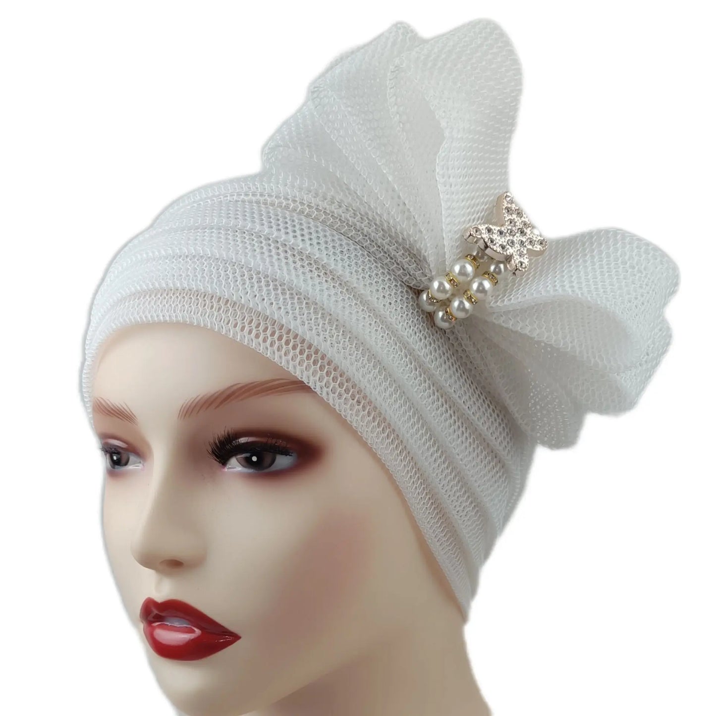 Summer African Headtie African Women Fashion Style Solid Color Headtie African Caps Hats
