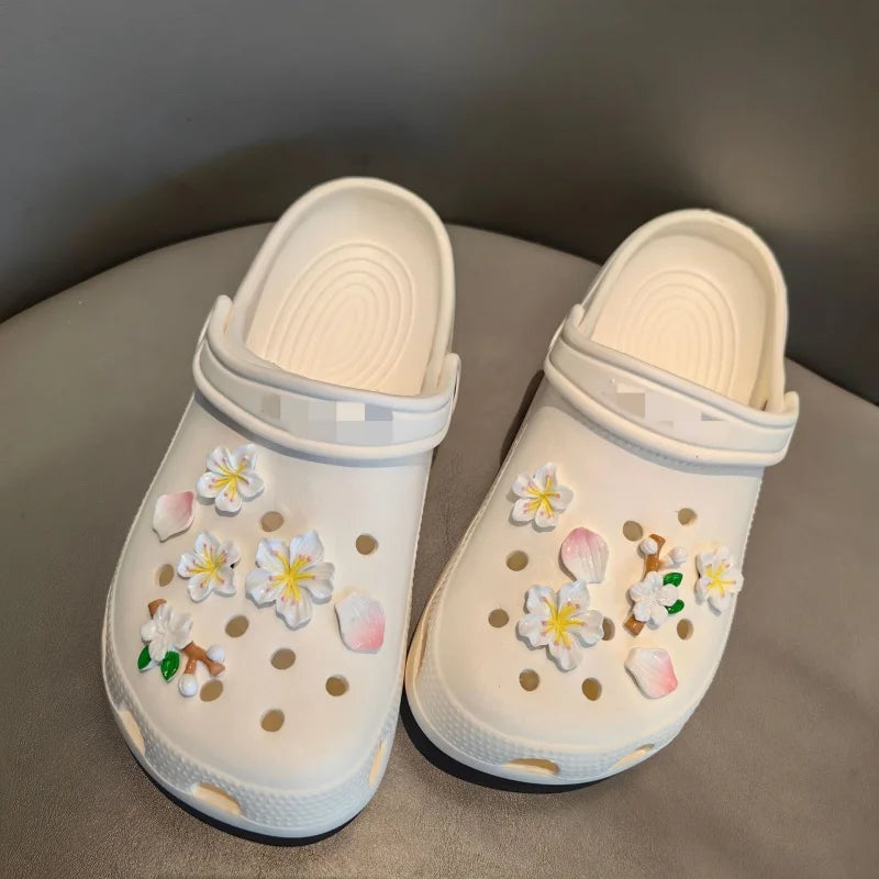 New Hot Fashion shoe Charms for Creative Branches and Flowers Clogs Shoe Buckle Cute shoe Accessories Decoration for Girls Gift