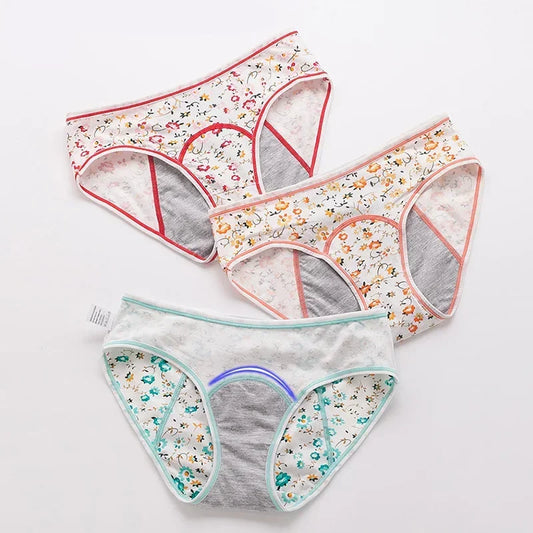 Cotton Comfortable Menstrual Panties Women Briefs Leak Proof Girls Physiological Pants Panty Student Mid Waist Panties Calcinhas