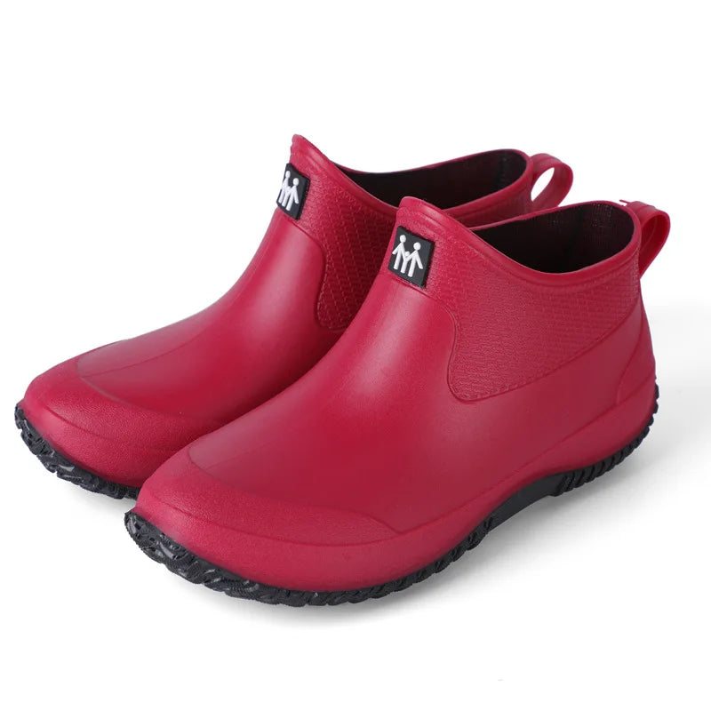 Men's Non-Slip Rain Boots Waterproof Rubber Ankle Boots Outdoor Leisure Fishing Boots Student Rain Boots Platform Boots 장화 2023