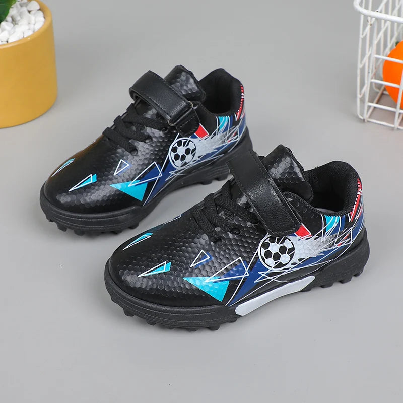 Children's Fashion All-Season Casual Flat Shoes Cartoon Cool Boys and Girls Football Casual Sports Shoes