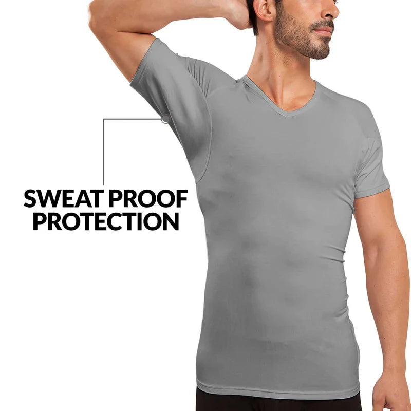 Dry Soft White Modal High Quality Luxury Bamboo Fabric Men  Resistant Under T Shirt Sweat Proof Undershirt