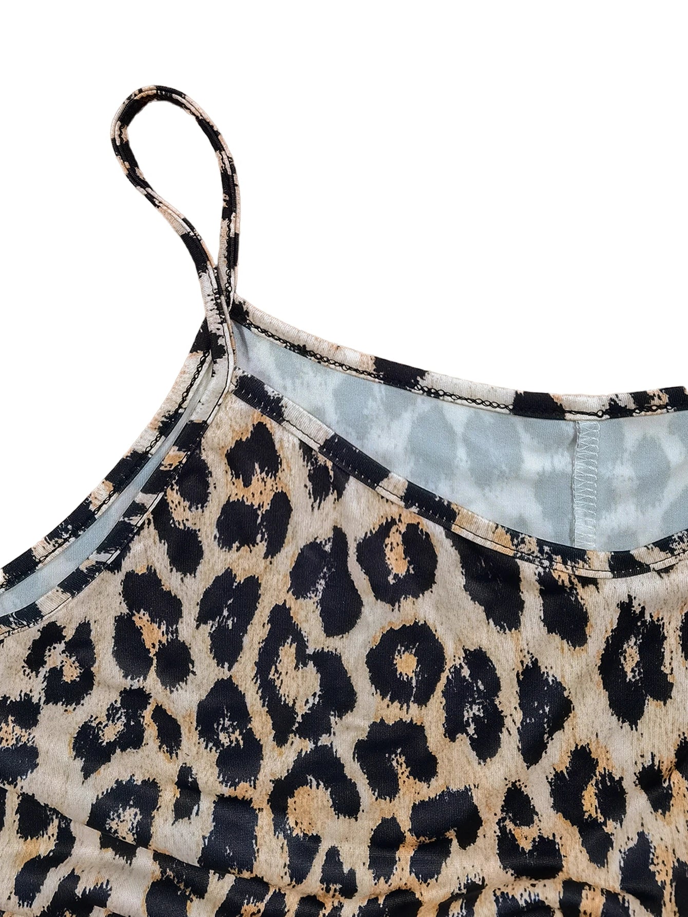 Plus Size Leopard Print Spaghetti Strap Maxi Dress,  Casual Beach & Vacation Wear, Trend Summer Fashion for Women