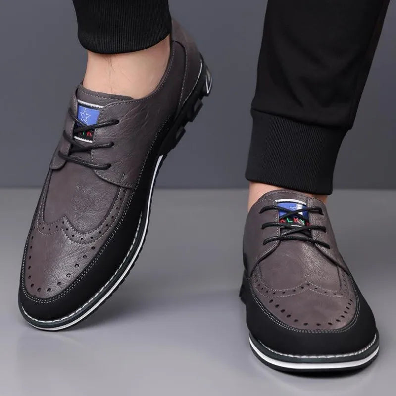 Large Size Men's Lace - Up Casual Shoes Cushioned Sole Ankle Support Fashionable Choice work office shoes big size 50 51 52 53
