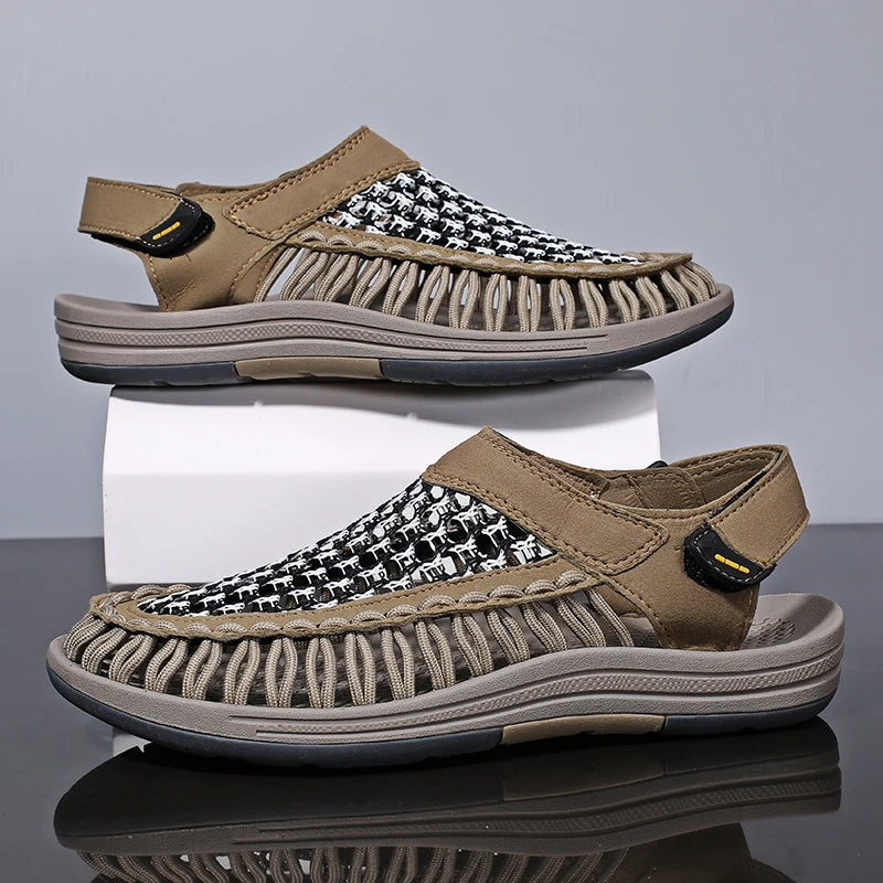 Summer Hand-woven Men's Sandals Fashion Men Casual Shoes Brand Designer Sneakers High Quality Outdoor Beach Sandals Men Shoes