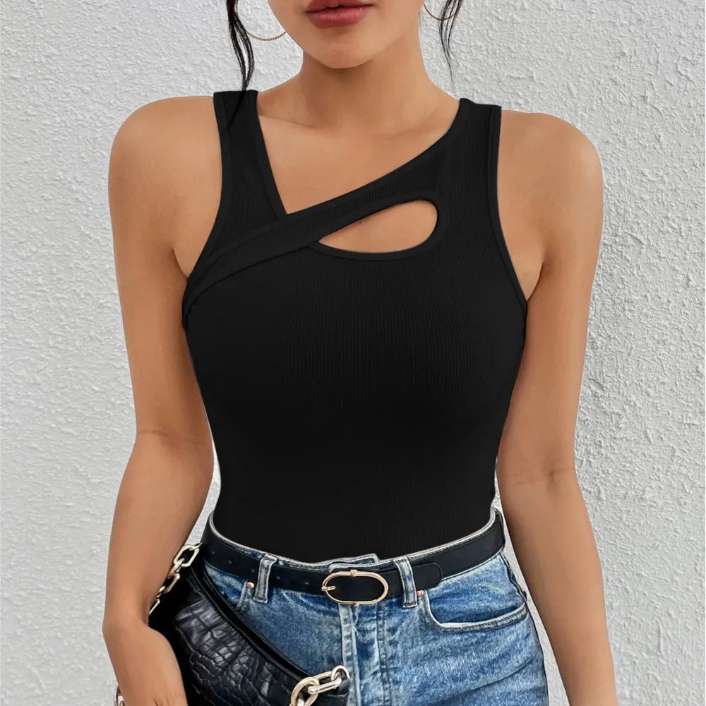 Trendy Sexy Irregular Vest Sleeveless Fashion Essential For Ladies