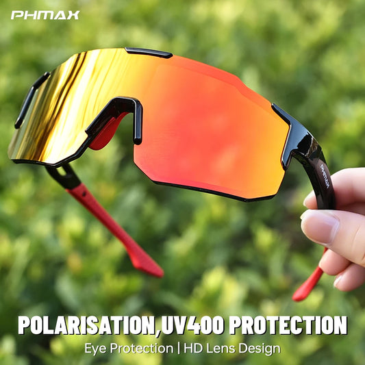 PHMAX Polarized Cycling Glasses Men's Woman Bike Bicycle Polarized Sunglasses 2026 MTB Road Racing Lightweight Flexible Goggle