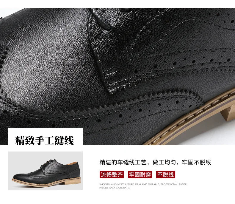 Mens Dress Shoes Breathable Business Formal Oxford Shoes for Wedding Stylist Leather Shoes