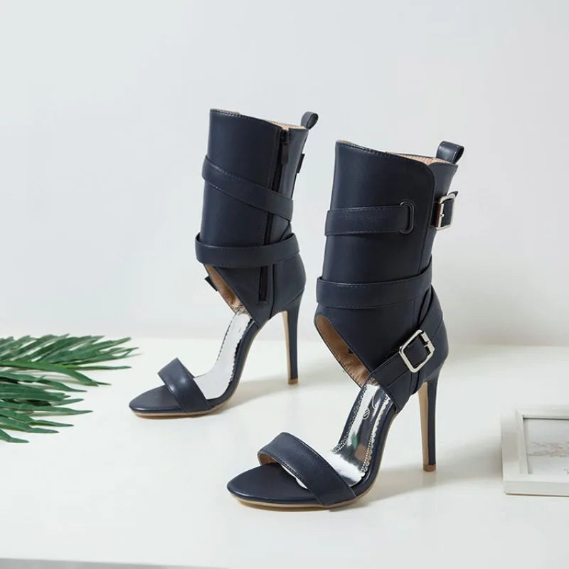 High Heels Sandals for Women Summer New 2025 High Top Women's Shoes Roman Ankle Boots Female Pumps Sandalias Mujer WSH5315