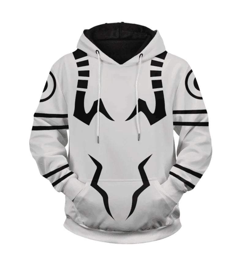 New Anime Jujutsu Kaisen Washed Hoodie 100% Cotton Vintage Printed Long Sleeve Men's Clothing Fashion Casual Hip Hop Sweatshirt