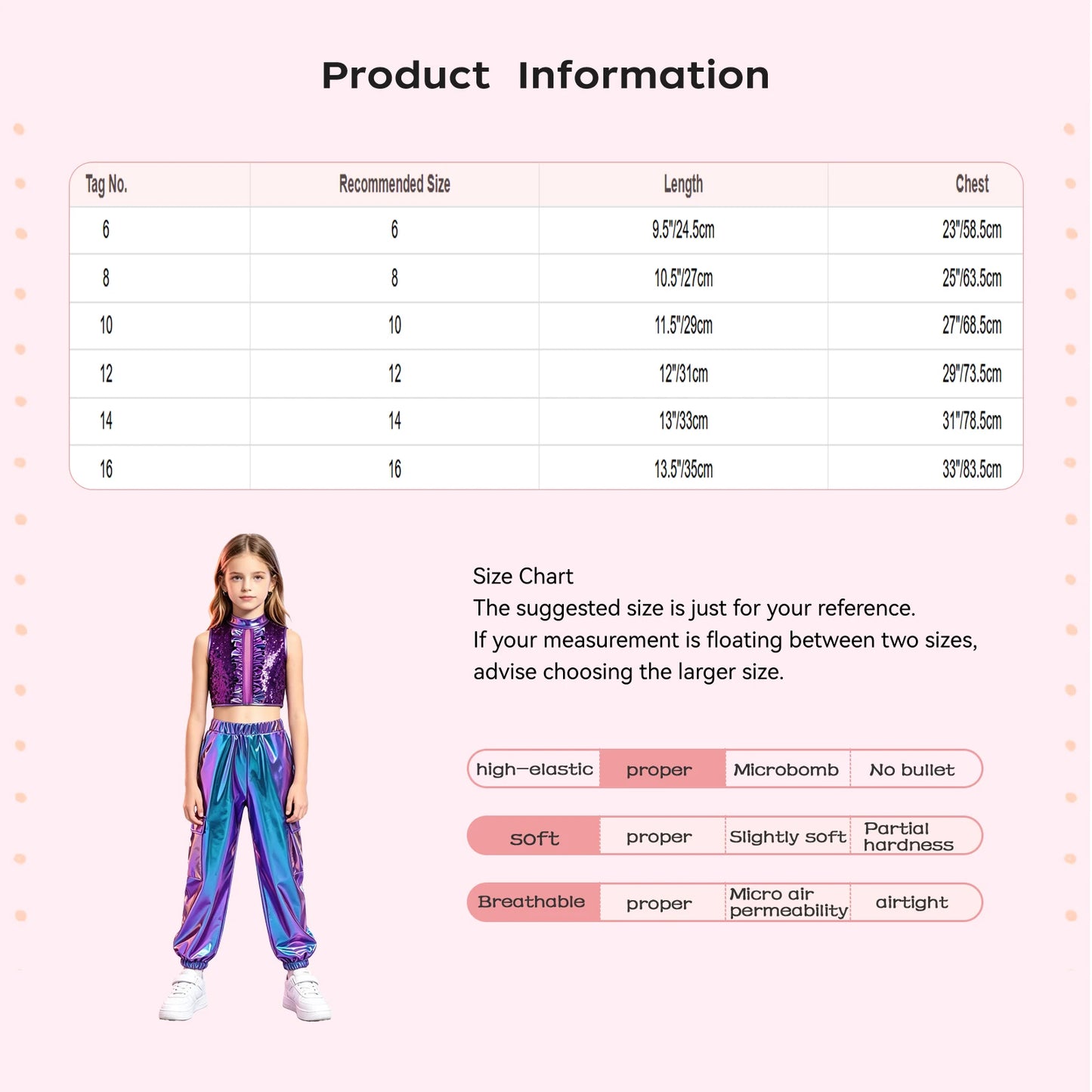 Kids Girls Disco Jazz Hip Hop Dance Outfit Sleeveless Shiny Sequin Ruffle Crop Top with Metallic Pants School Show Party Costume