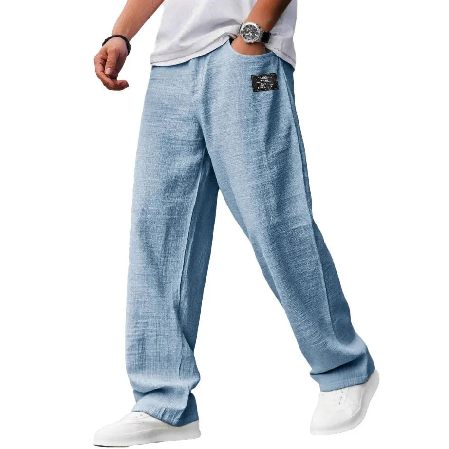 Summer Pants for Men Mens Linen Pants Mens Summer Elastic Waist Elastic Waist Pants Summer Pants Men Pants Men 2025 Mens Summer