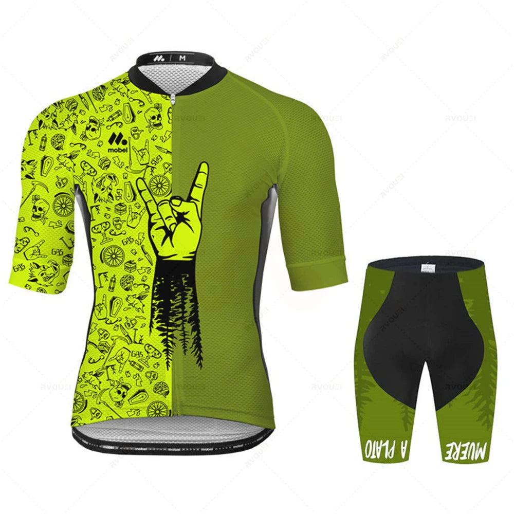 Cycling Jersey Set Team Racing Bike Clothes Summer Mountain Bicycle Clothing Men's Sports Mallot Ciclismo Hombre Fashion Clothes