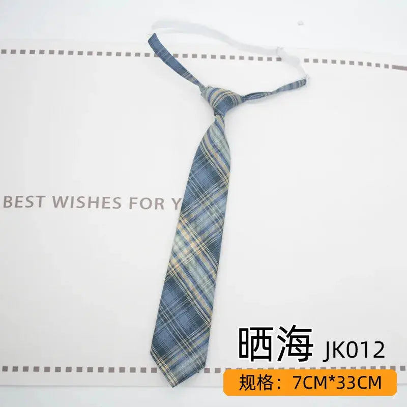 Trendy JK Ties Bowtie Women College Student Collar Neckwear Daily Shirt Accessories Cotton Plaid Bowknot Lolita Girls Lazy-tie BAZAARHUBO