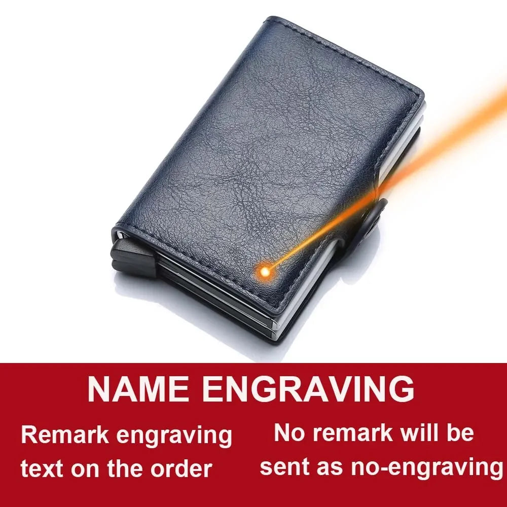 Rfid Men Card Wallets Free Name Engraving Carbon Fiber Slim Mini Wallet 14 Card Holders Small Money Bag Male Purses