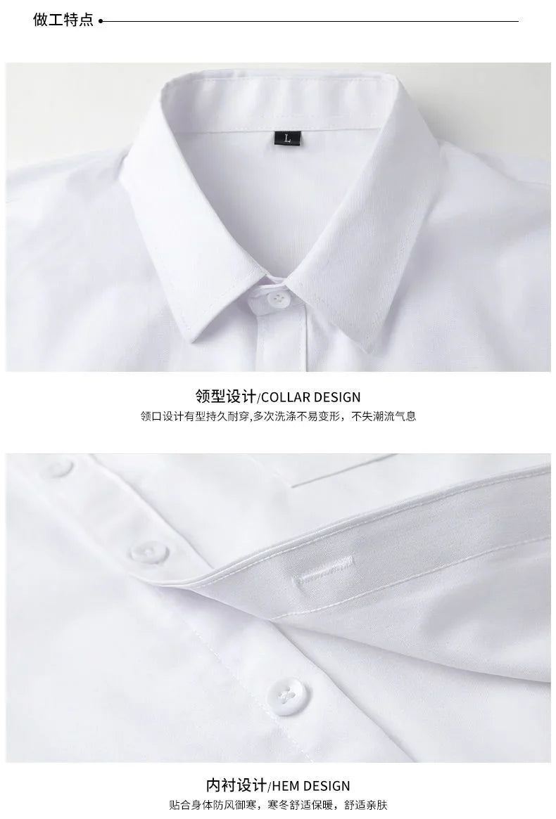 Red Men's Shirt Long Sleeve Slim Fit Business Suit Shirt Best Man Men's Large ropa clothing shirts for men