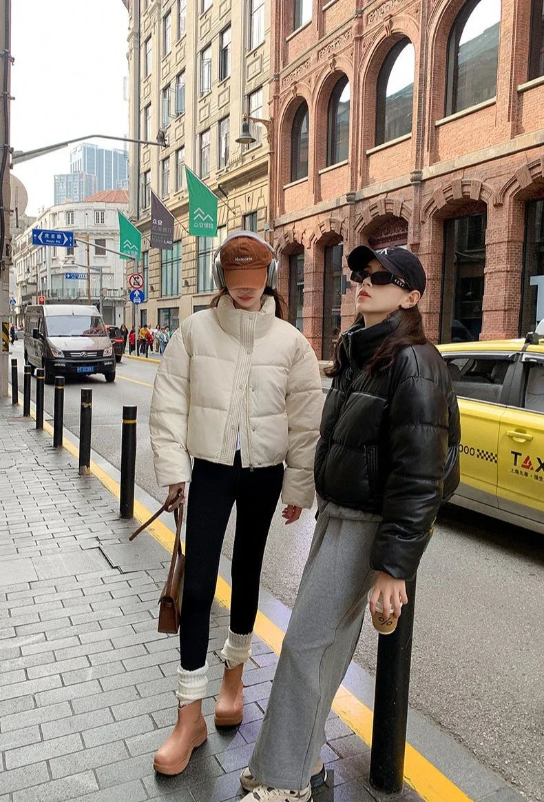 Down Coats for Women Loose Casual Parkas Woman Solid Color Winter Clothes 2025 Jackets Thick 2025 Trend Demi-season High Quality