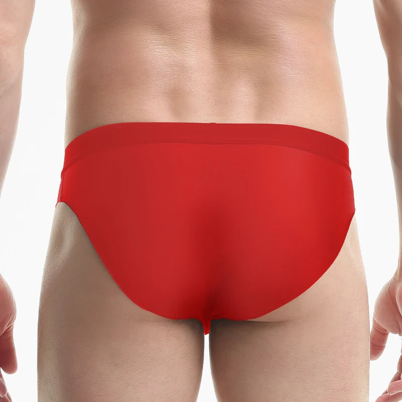 5pc Men's underwear Men's ice silk seamless breathable ultra-thin briefs summer ice soft and comfortable boys underpants