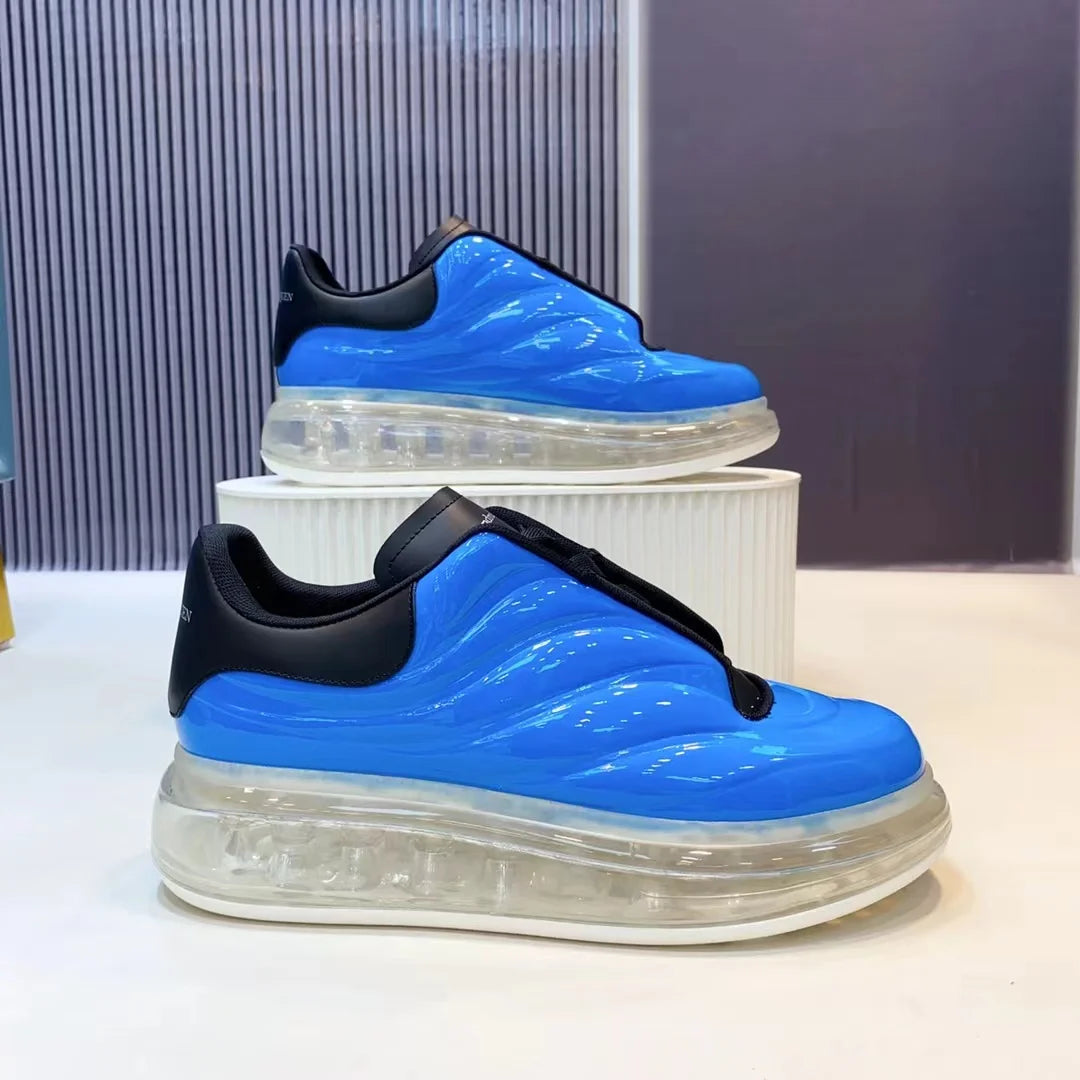 Handcrafted Leather Casual Sneakers Man Platform Trainers Unisex Originality Flat Loafers Men's Footwear