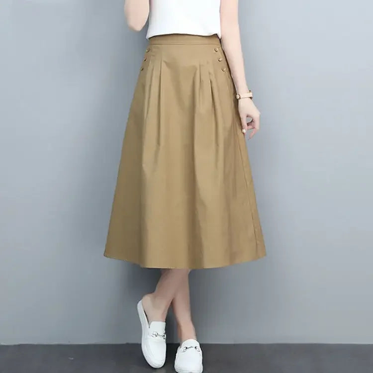 Female Skirts Korean Style A Line Women's Skirt Stylish Harajuku Premium Fashion Chic and Elegant Streetwear Modest Aesthetic V