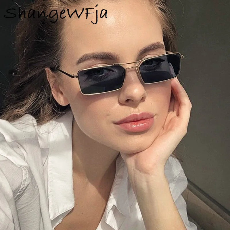 Clearance Metal Vintage Sunglasses Women  Men Luxury Brand Double Bridge Glasses Women Designer Eyewear Men Oculos De Sol BAZAARHUBO