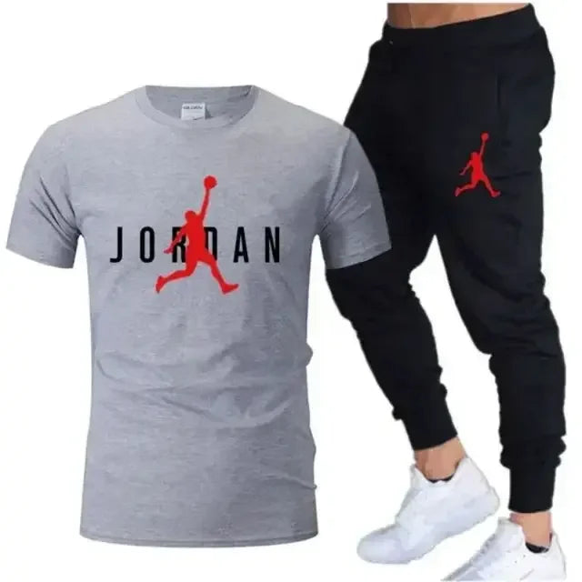 2025 New Summer Popular Men's Set, Men's Sports Set, Printed Leisure Fashion Short Sleeve Set, Men's Jogging Set