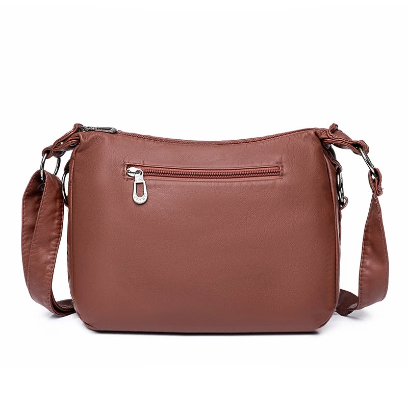 Women Bag 2023 New Fashion Middle-aged Handbag Multi-pocket Practical Messenger Vintage Shoulder Bag Hobos Trend Crossbody Pack
