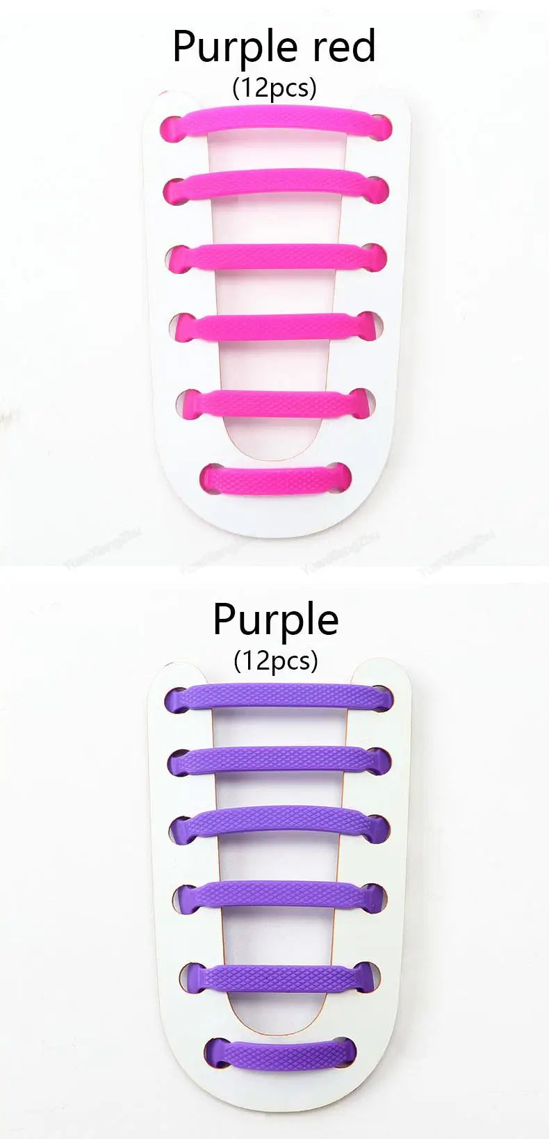 12Pcs Stretch Silicone Shoelaces No Tie Shoe laces Elastic Laces Sneakers Kids Adult Rubber Shoelace One Size Fits All Shoes